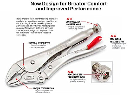Crescent CLP5SETN Locking Plier Set, 5 Piece