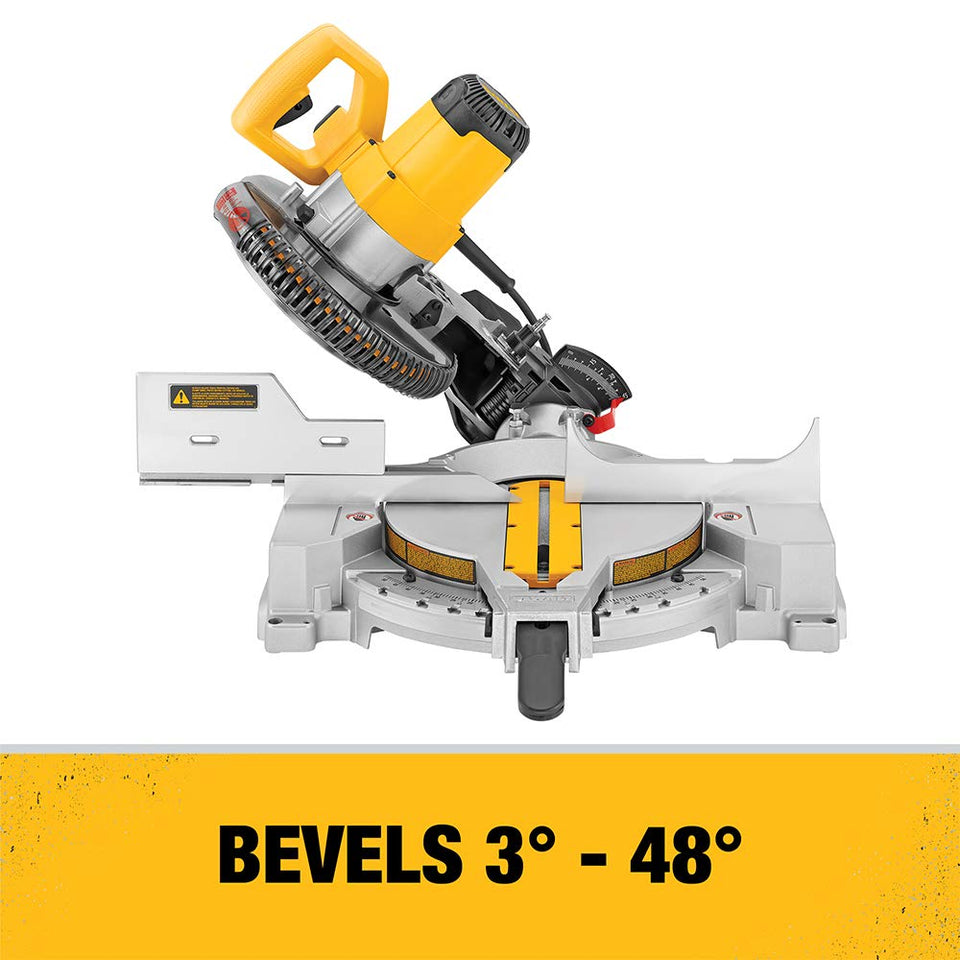 DeWalt DW713 15 Amp 25.4 cm compuesto sierra ingletadora y hoja de sierra Combo Pack