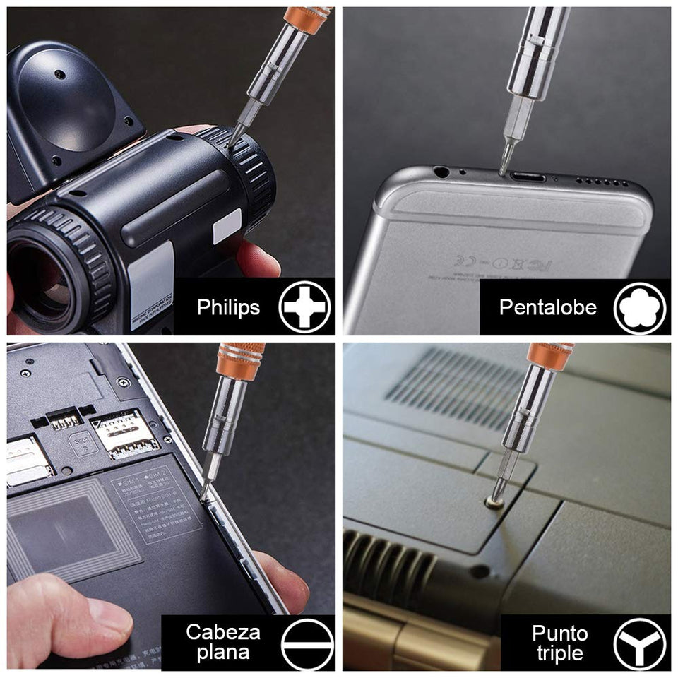Vastar 62 en 1 kit Conductor Magnético 56 Bits, Destornillador Magnético de Precisión, de Peparación para Teléfono Móvil, Tableta, PC, Mac Book, kit de Herramientas de Reparación de la Electrónica