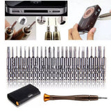 TFHEEY 25 en 1 juego de destornilladores Mini Set de destornilladores de precisión electrónica herramientas Kit de reparación para teléfono celular, reloj, PC, computadora portátil, cámara digital