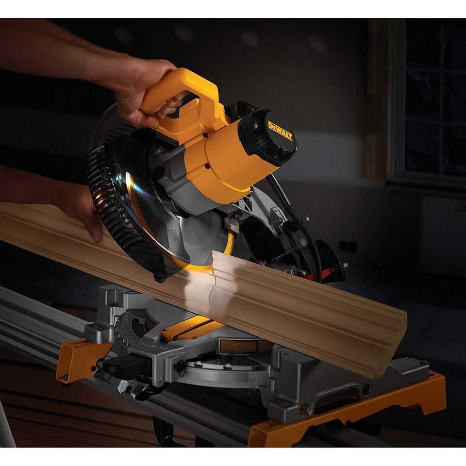 DeWalt DW713 15 Amp 25.4 cm compuesto sierra ingletadora y hoja de sierra Combo Pack