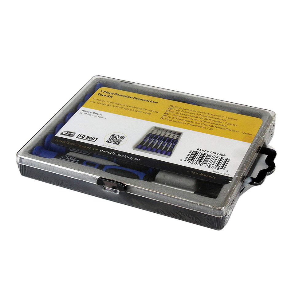 StarTech CTK100P Juego Kit de Destornilladores Desarmadores de Precisión con 7 Piezas, Torx Phillips Plano