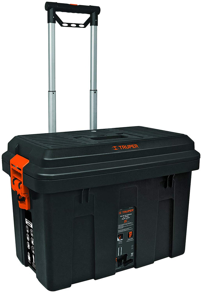 Truper CHP-25R, Caja para herramienta 25", con ruedas y mango telescópico