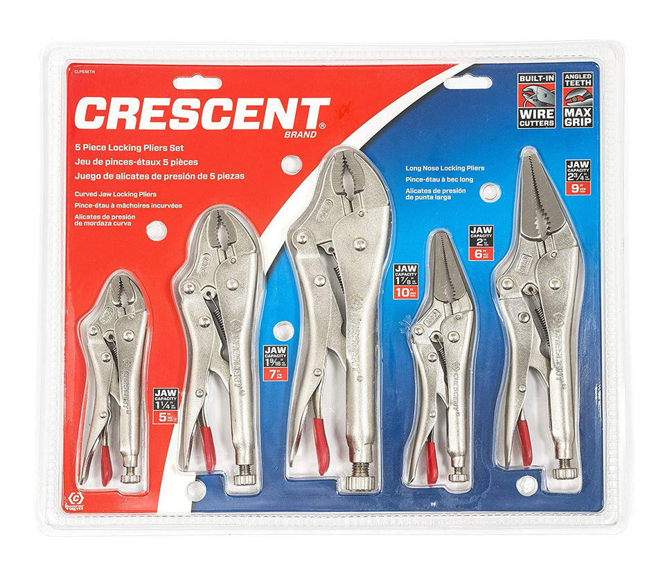 Crescent CLP5SETN Locking Plier Set, 5 Piece